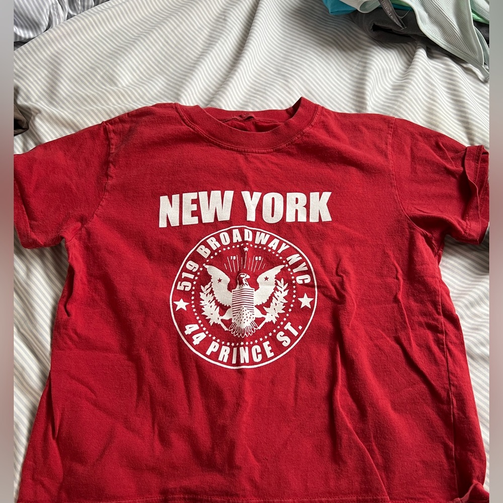 John Galt cropped New York tee